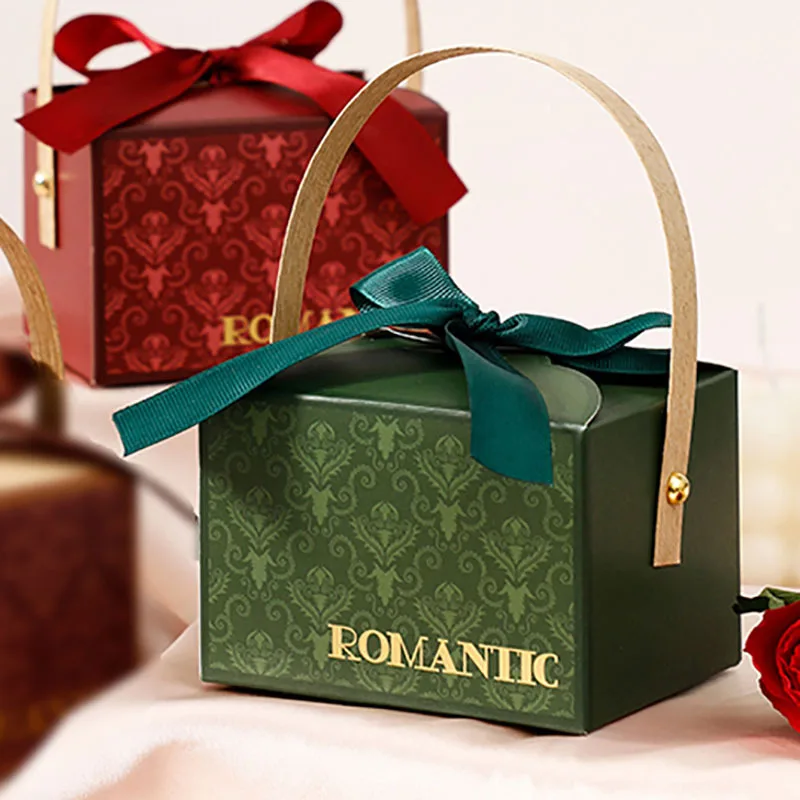 Gold Stamping Portable Sugar Box European Gift Candy Packaging Box