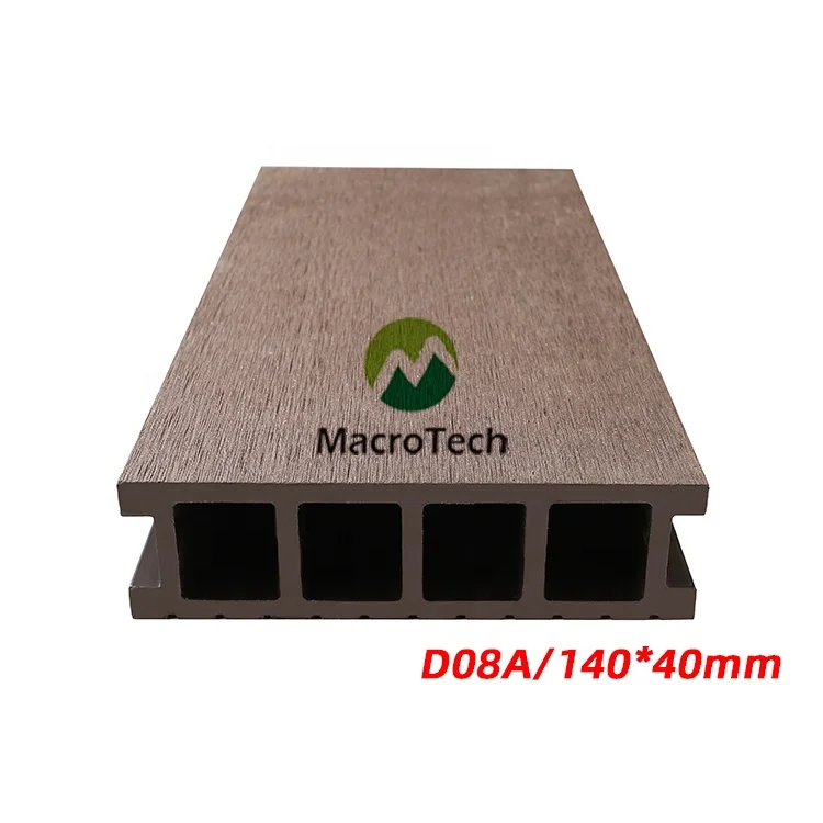 Most popular wpc product in asia surface 140*40mm wooden deck boards timber flooring