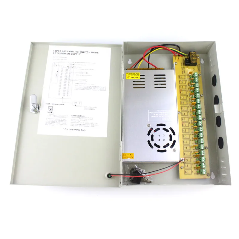 Closed-circuit CCTV camera UPS 12V18 channel power box