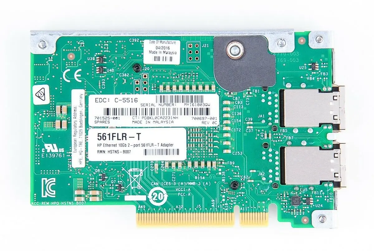 HPE Ethernet 10 Гб 2-портовый 561FLR-T адаптер 701525-001 аккумулятор большой емкости 700699-B21 700697-001 аккумулятор большой емкости