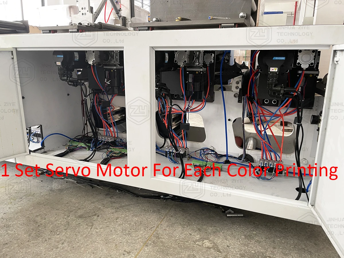 ZY-350P 6 Color Narrow Web Servo Motor Petal Type Intermittent Flexo Flexographic Printing Machine