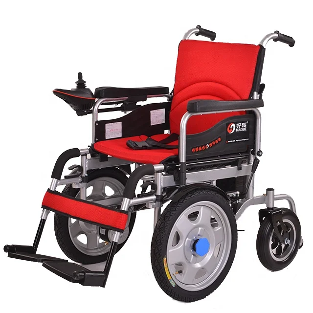 
HG-N580 Portable big front wheel Lightweight foldable wheels power electric wheelchair with toilet 