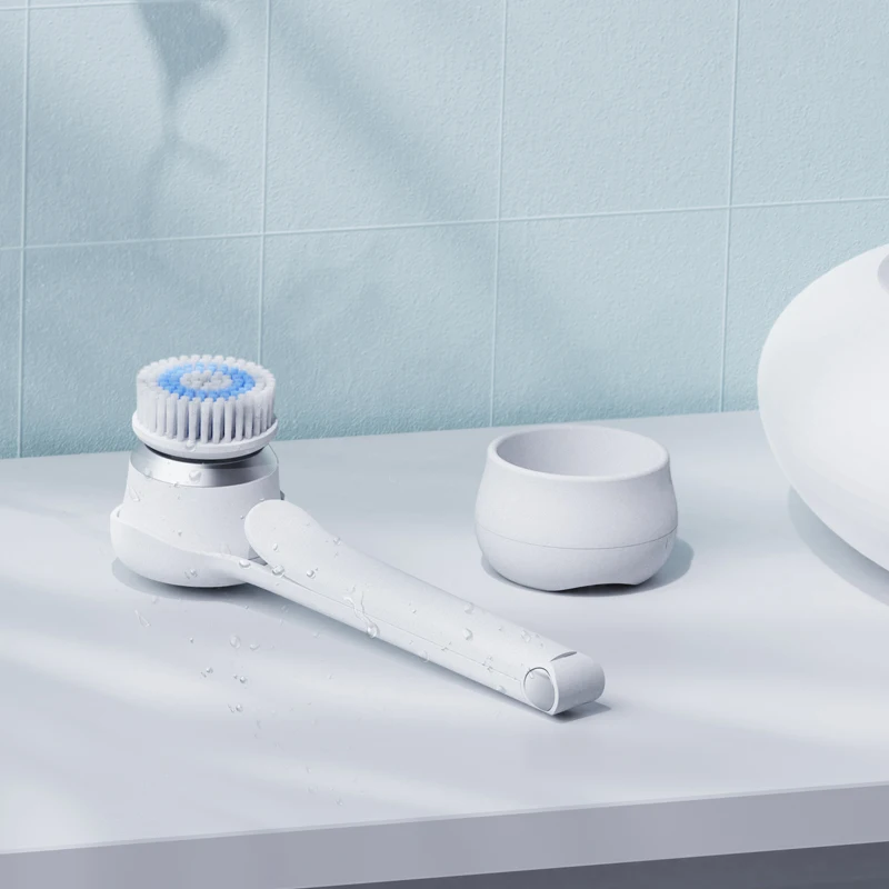 Rechargeable Plastic Body Shower Scrubber Electric Body Massager Silica Gel Bath Brush