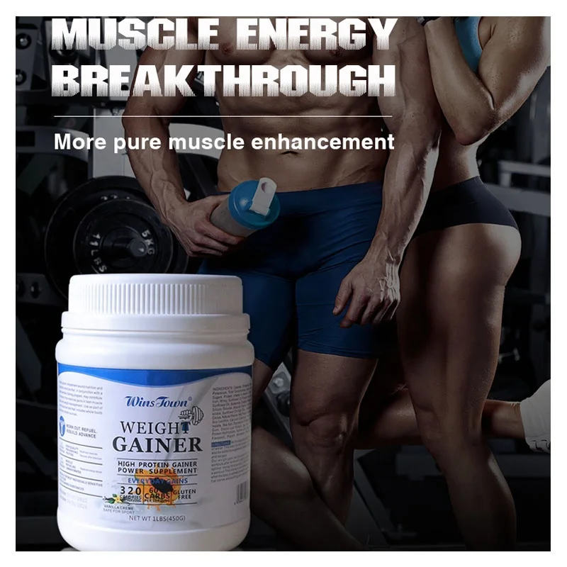 Weight gainer protein muscle growth whey Protein isolate powder sugar free and halal Promotes Healthy weight gain supplements