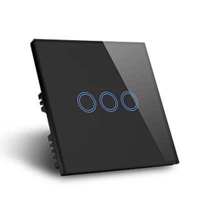 Support Google Home UK Standard 3 gang Smart Touch Switch Intelligent switch with remote control