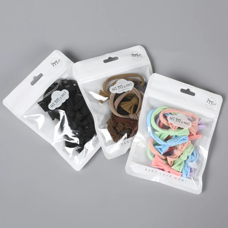 New Korean gradient color fabric bow girl heart double ponytail hair rope solid color children pill hair ring