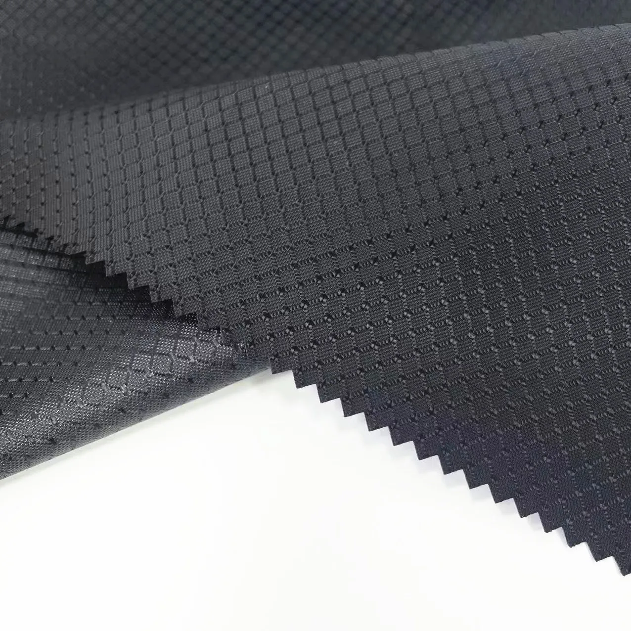 High Quality 100% Nylon 167gsm Pu Coated Waterproof Diamond Ripstop 400D 420D Rip Stop Oxford Fabric For Bag