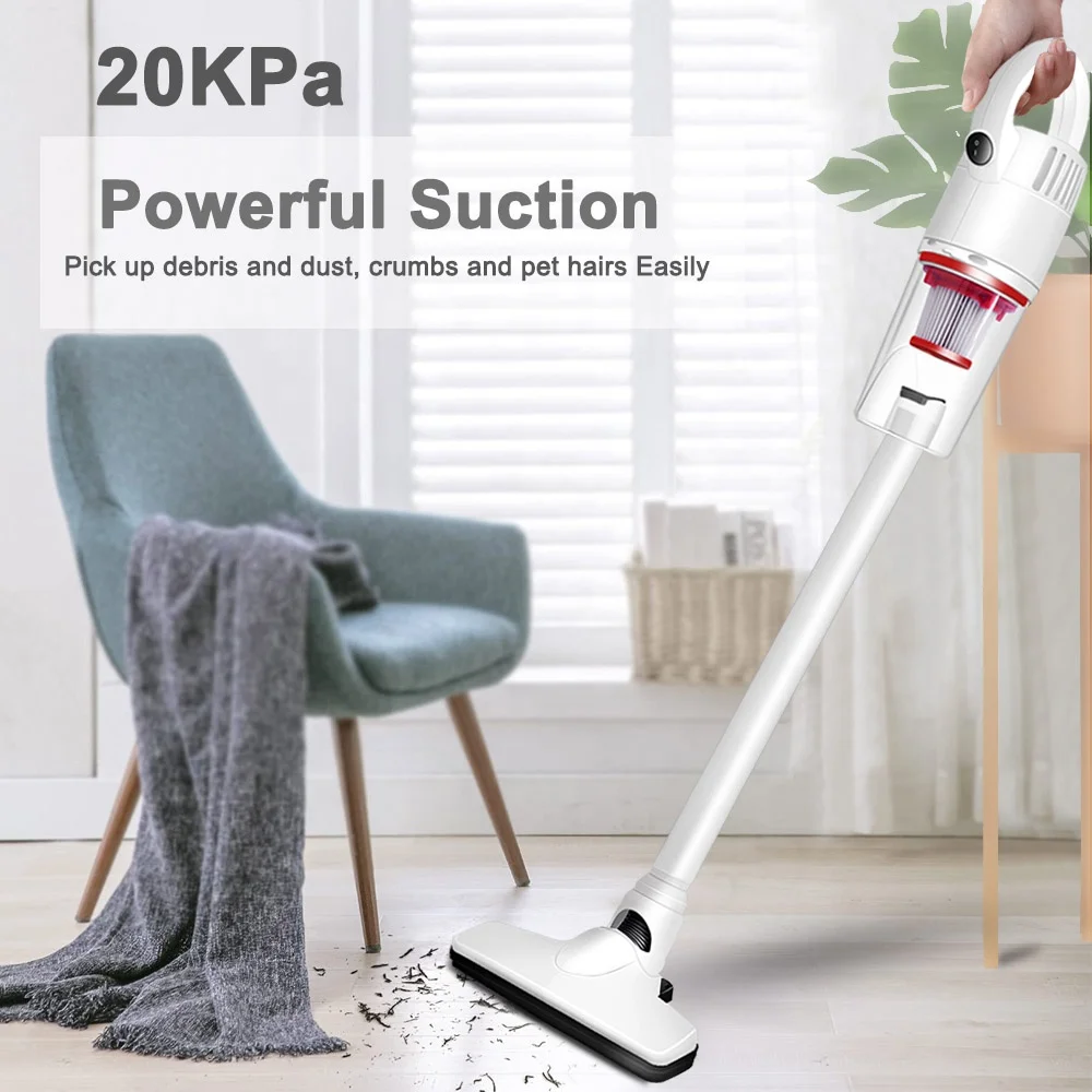  Cordless Vacuum Cleaner Stick Handheld 20Kpa Powerful Suction Lightweight for Home Hard Floor Carpet Car Pet