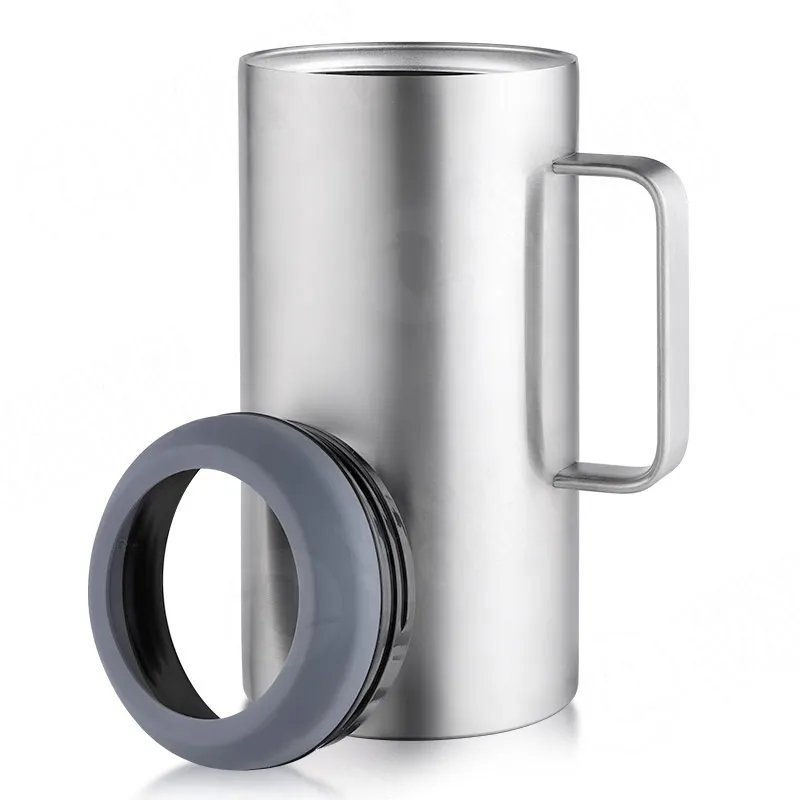 Out Door Travel  Double walled vacuum insulated beer cooler Stainless Steel 40oz beer bottle holder with handle