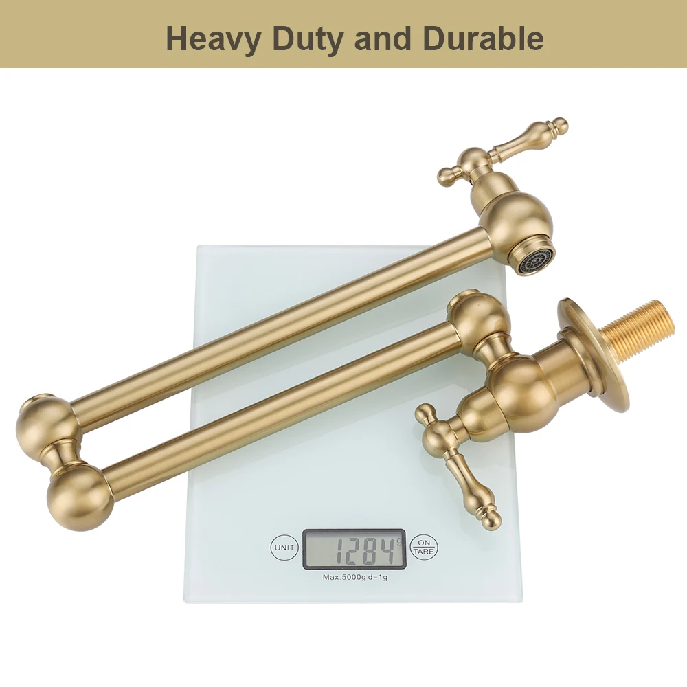 Faucets Mixers&Taps Single Hole Folding Kitchen Faucets Kitchen Taps Brass Pot Filler Faucet Tap