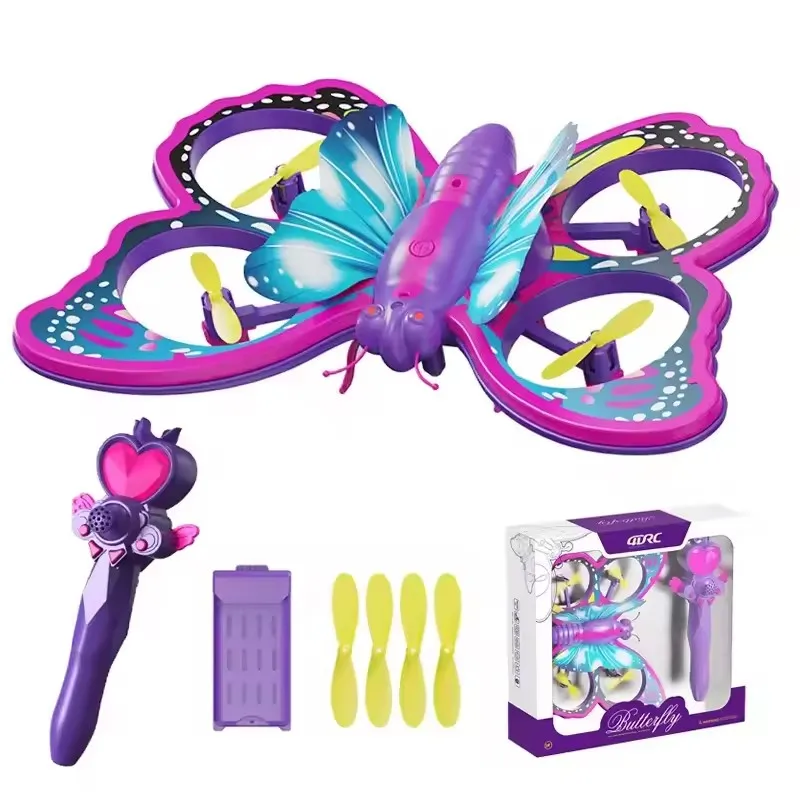 Foam RC Aircraft Intelligent Obstacle Avoidance Gravity Induction Remote Control Flying Fixed Height Butterfly Drone Kids Toys