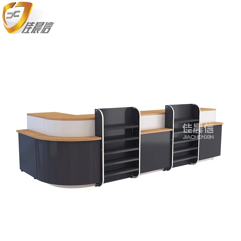 Humanize fashion store cashier desk/steel checkstand/supermarket checkout counter customer service counter check out desk