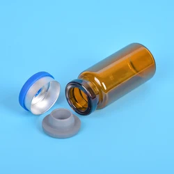 Custom Tubular Pharmacy Penicillin 10ml Glass Vials for Injection with Rubber Stopper and Cap
