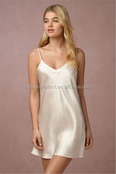 Factory 8135 Wholesale Sexy Short Nightwear Silk Slip Dress Sleepwear Satin Nightgown For Women With Robe