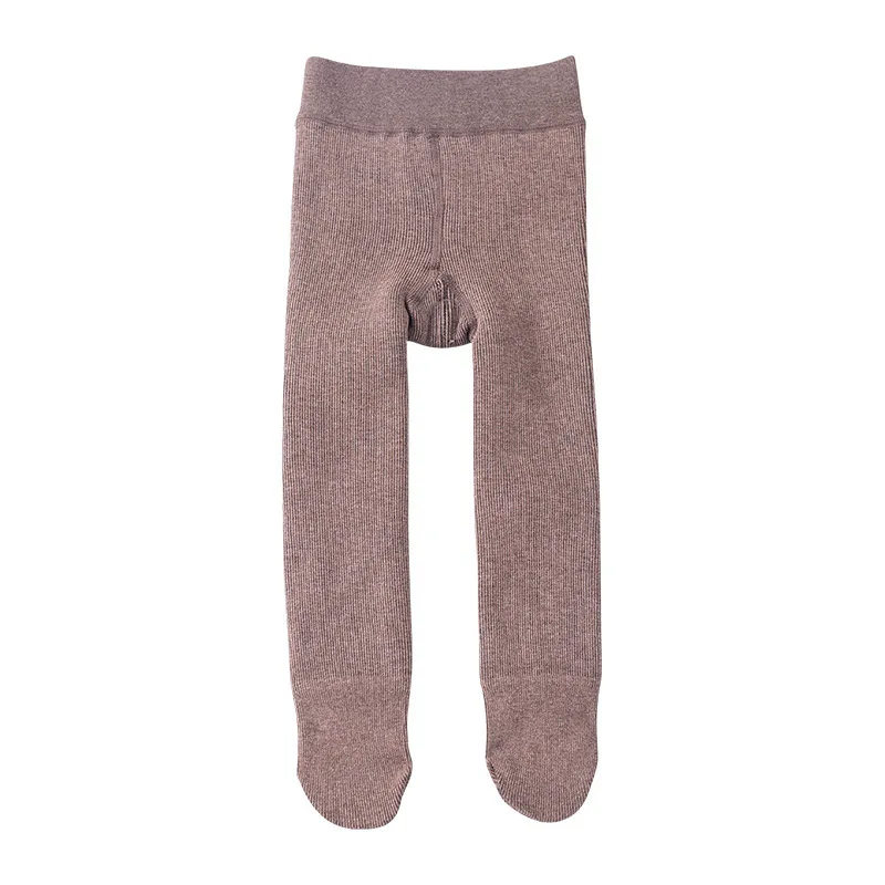 Hot Sale Winter Thick Fleece Thermal Child Pantyhose Fashion Solid Slim High Waist Fuzzy Warm Baby Pantyhose Tights
