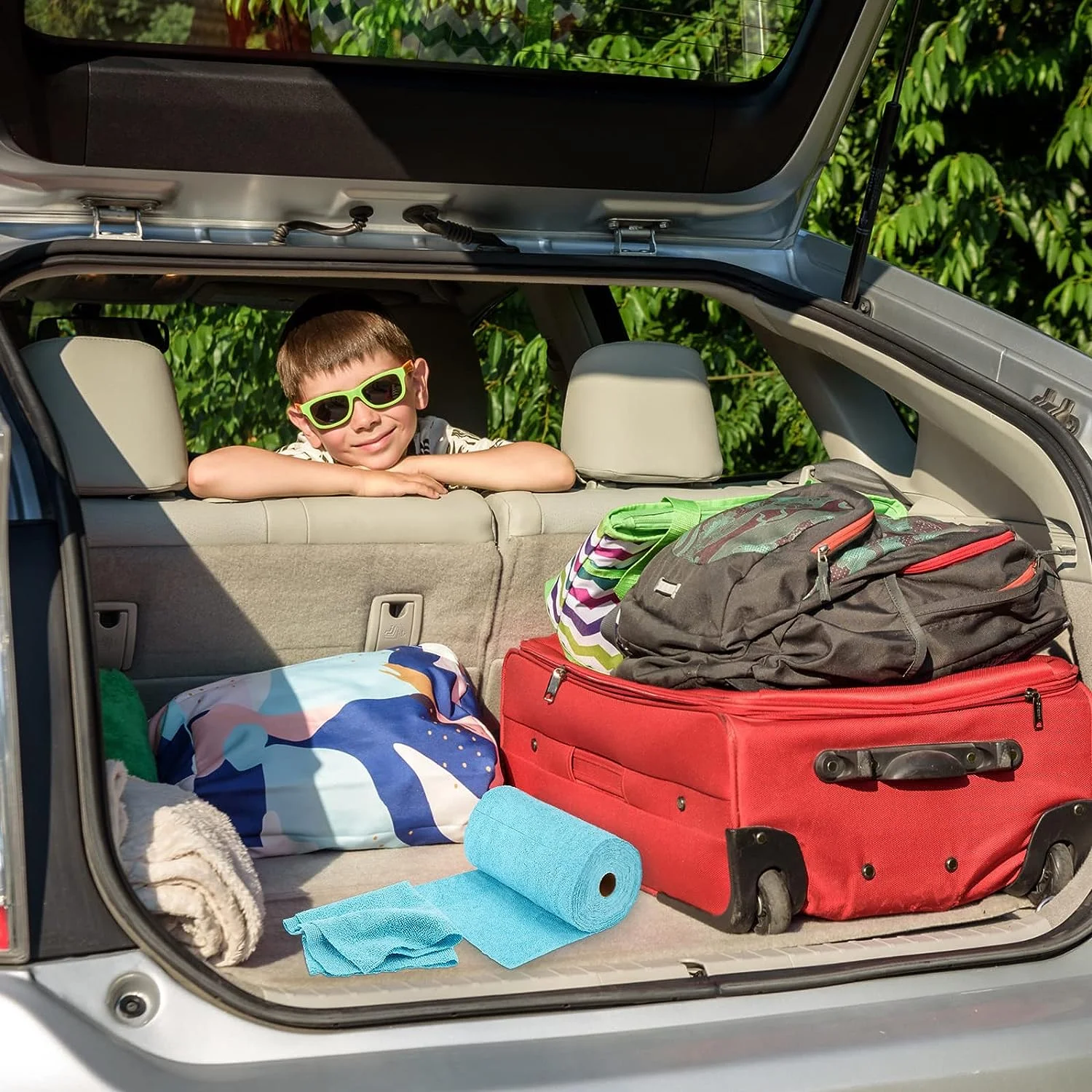 Customized Tear-away Roll 50/75/100 Pack Microfiber Cleaning Towels  30*30cm Reusable Washable cleaning car Rags