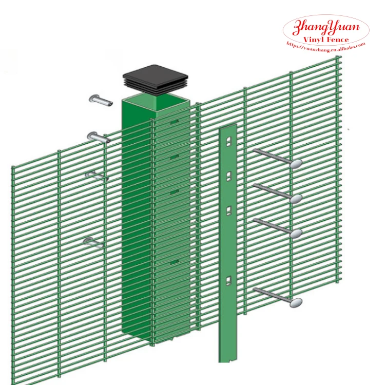 Cheap Price PVC powder coated and Galvanized Anti Climb Prison Security Fence
