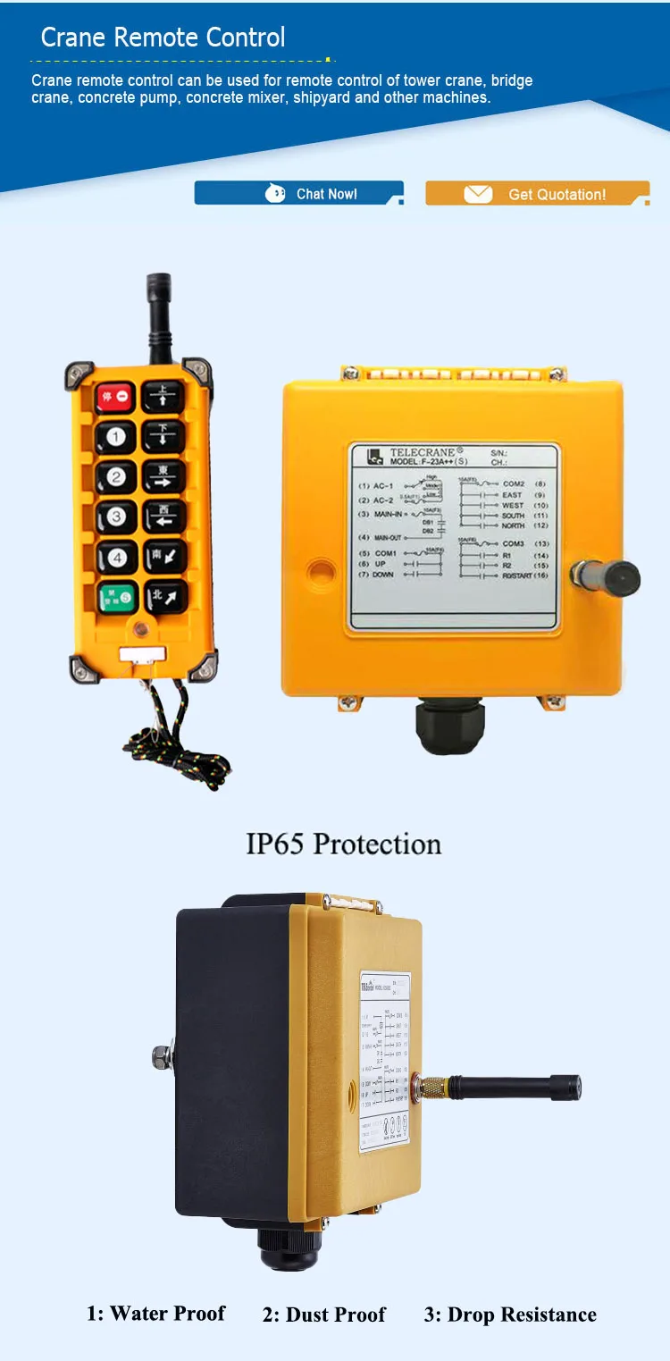 Waterproof Industrial Universal F-23A++ Explosive Proof Remote Control For Crane