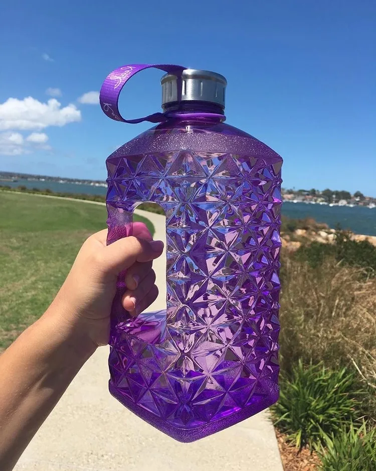 2.2L Half Gallon Water Bottle with Insulated Storage Sleeve - Tritan BPA Free Large Water Bottle/2.2 Liter (74 Ounce) Big Sport