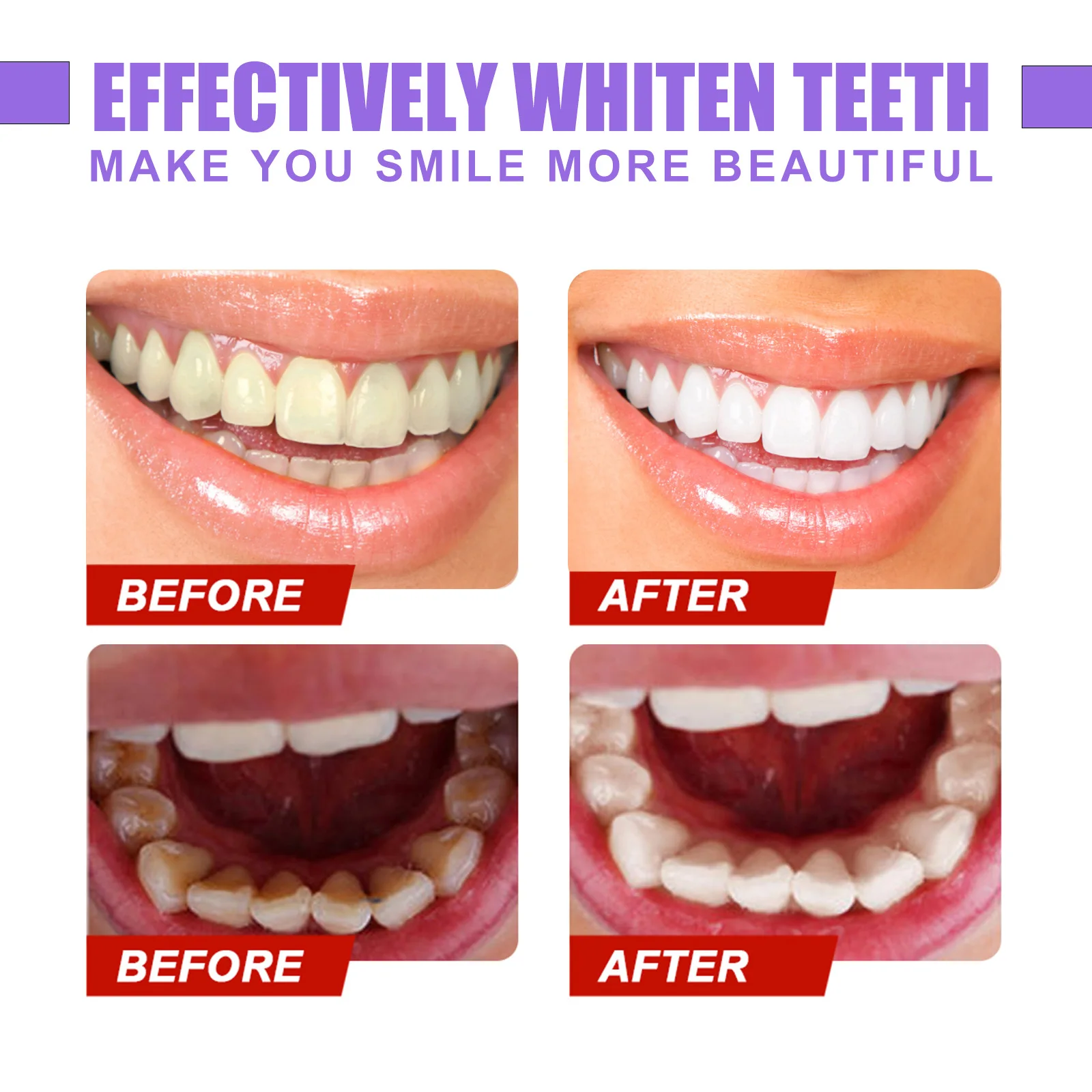 Private Label Professional Purple Toothpaste Dental Bright Effectively Whiten Teeth Whitening V34 Colour Corrector