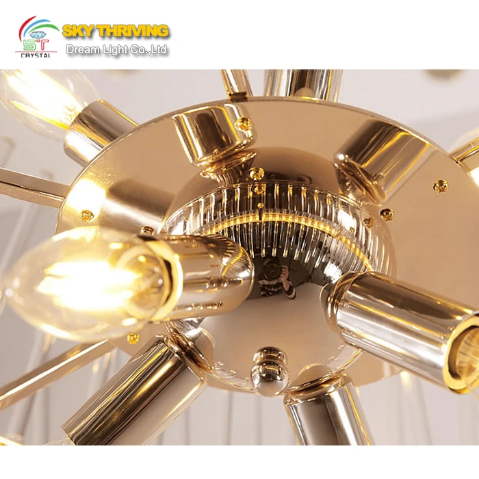 wholesale hot sale colored glass tube chandelier light