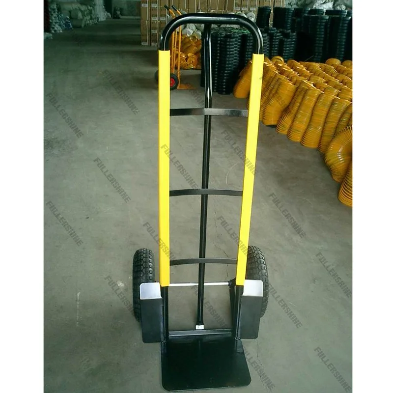 HT1805 two wheel warehouse storage steel platform hand trolley