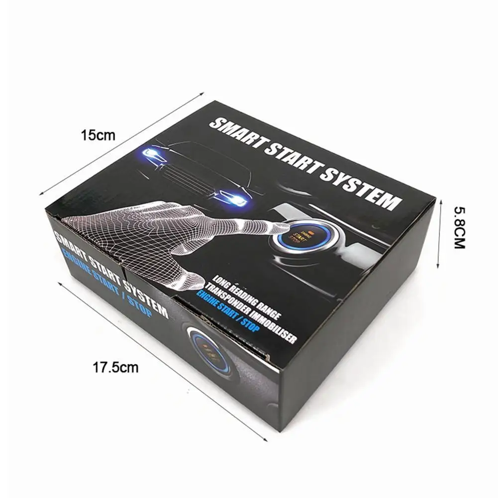 Smart Anti Theft Switch One Button Start Push Start Stop Remote Engine Start Passive Keyless Entry PKE Car Alarm