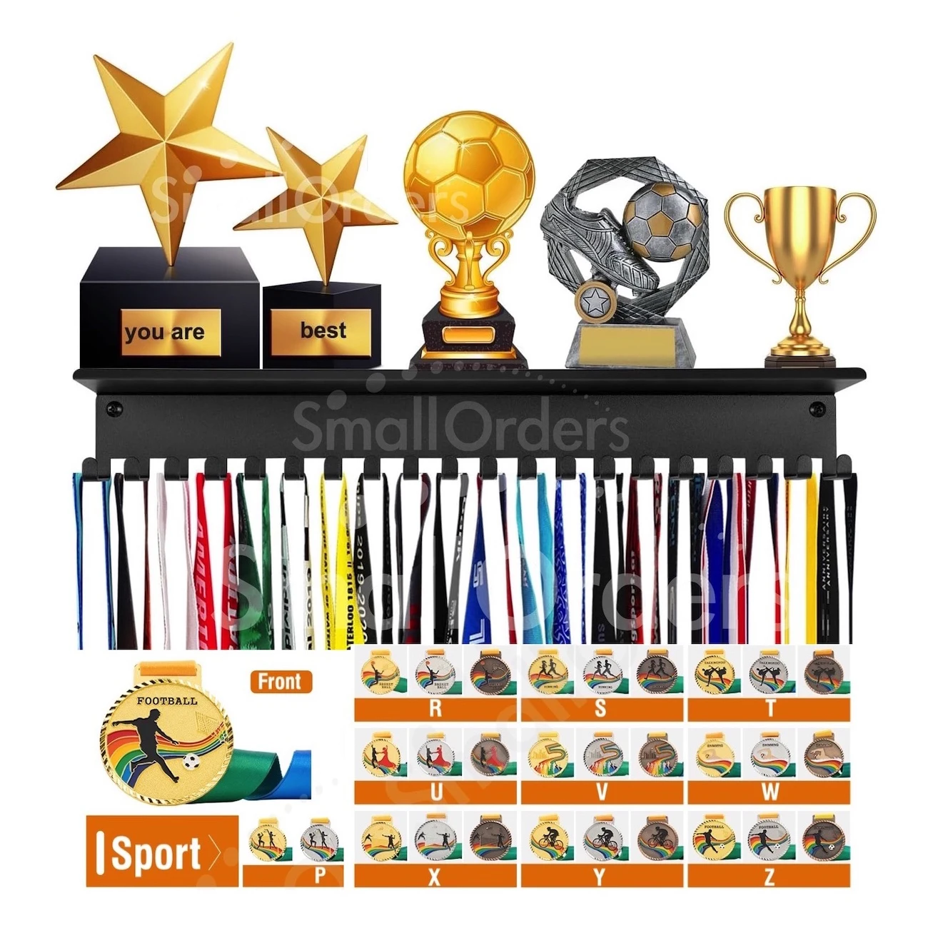 Trophies medals plaques Crystal wood metal craft mold statues glass football soccer trophy cup award custom Crystal trophy award
