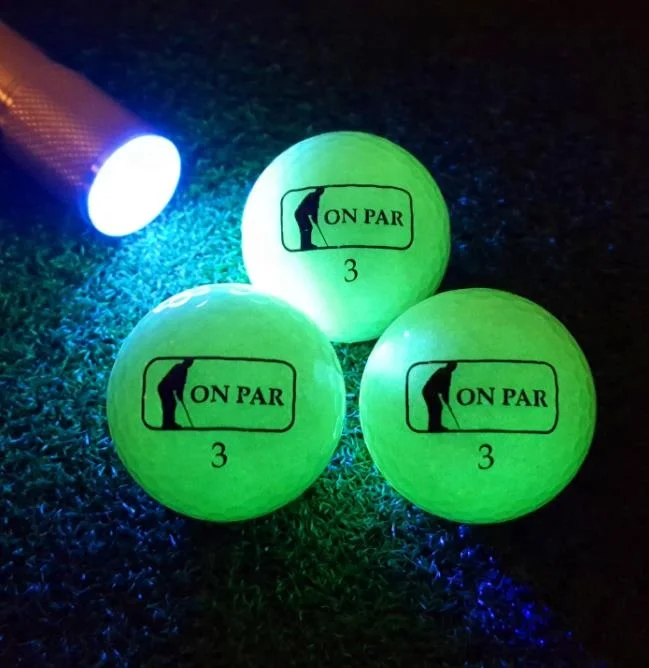 Golf Ball Glow night flyer Conformation luminous night Golf  With Logo glow in the dark golf balls