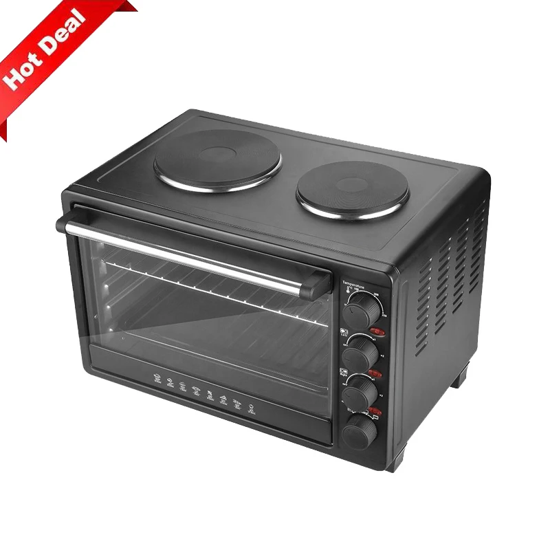 Kitchen Appliance Break Maker Portable Electric Oven With Two Hot Plate Cooking