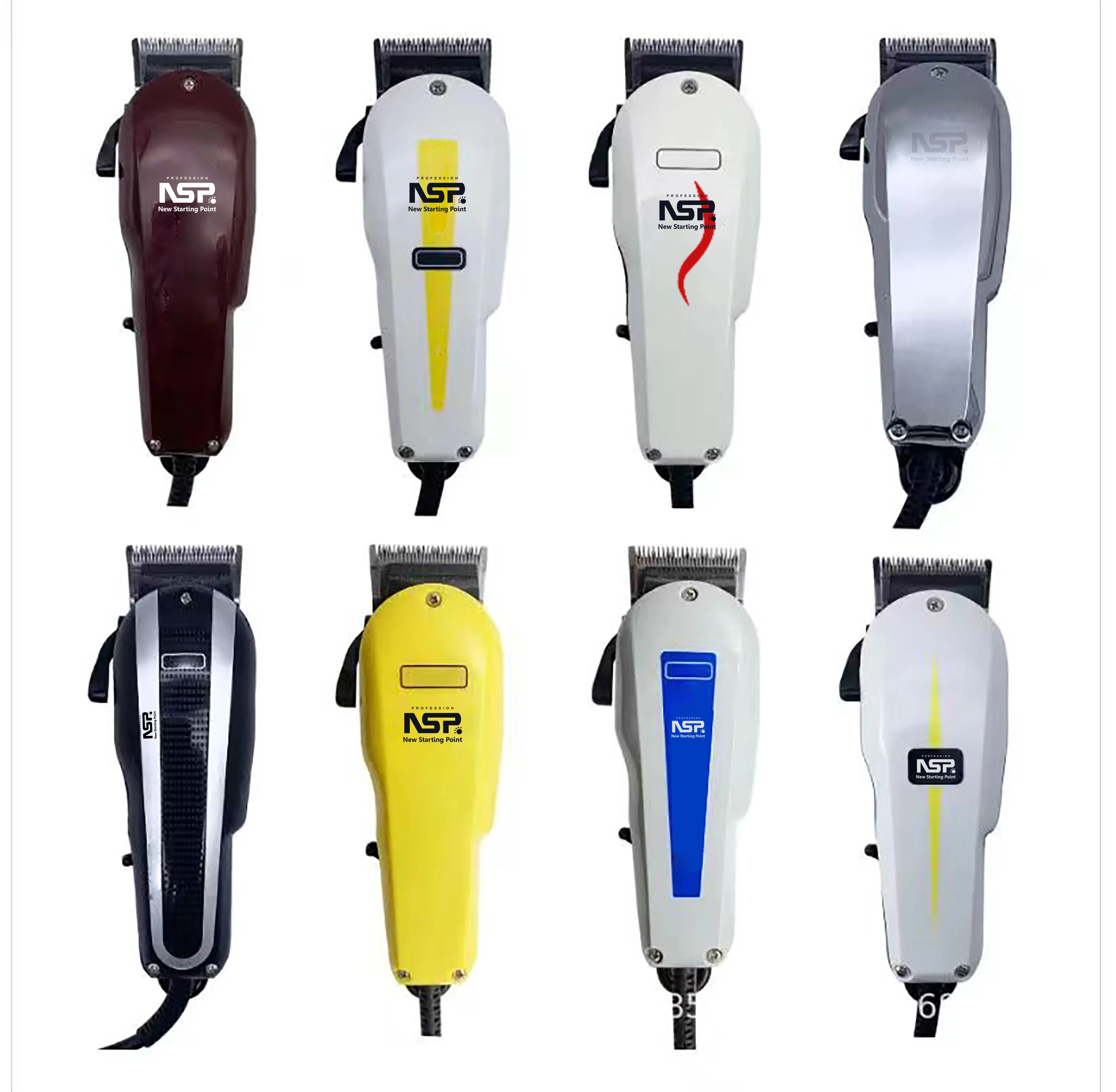 Factory clipper 8466/8467  Professional high quality Low Noise cable  Electric Hair Clippers  Yellow hair trimmer