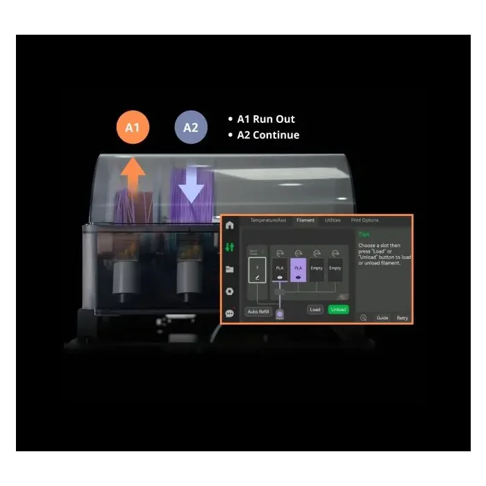 X1E Professional Core XY Metal Enclosed Multicolor FDM 3D Printer for Industrial and Desktop High-Speed Printing