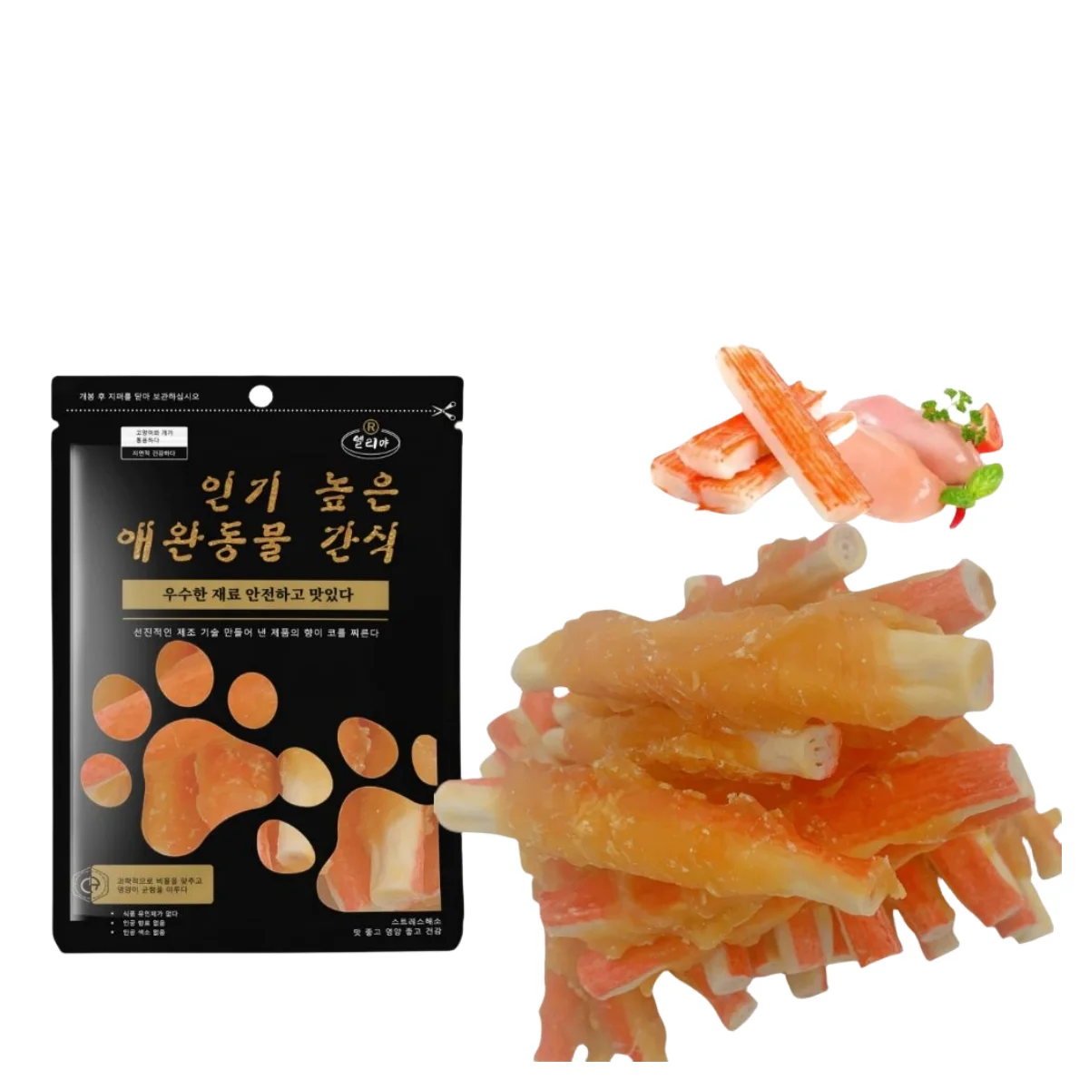 Quality Factory direct sale Chicken and crab sticks dog food pet treats duck cowhide stick for dog chew Rabbit w