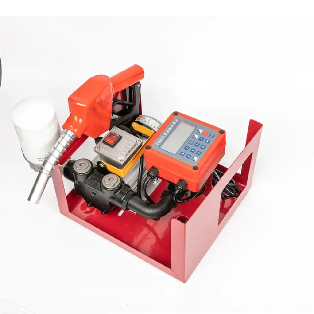 conveying pump assembly AC pump 110v/220v fuel diesel refueling electric conveying pump assembly with quantitative flow meter