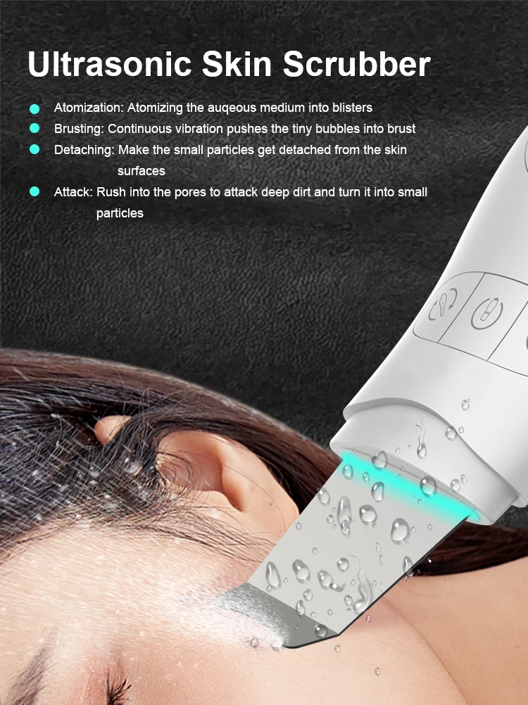 Waterproof Ultrasonic Face Scrubber Washing Facial Cleansing Brush Skin Pore Cleanser Silicone Face Massage