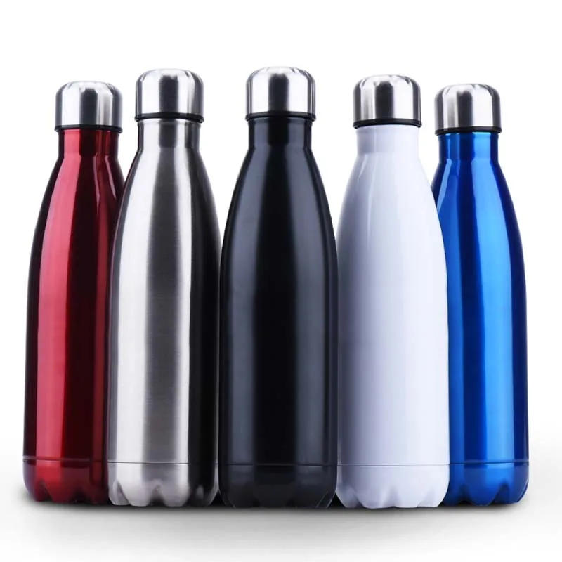 Cola Shaped Water Bottle 500ml Stainless Steel Accessories Sport Metal Customized Hot Anti Box Wall Logo Style Time Outdoor Tea