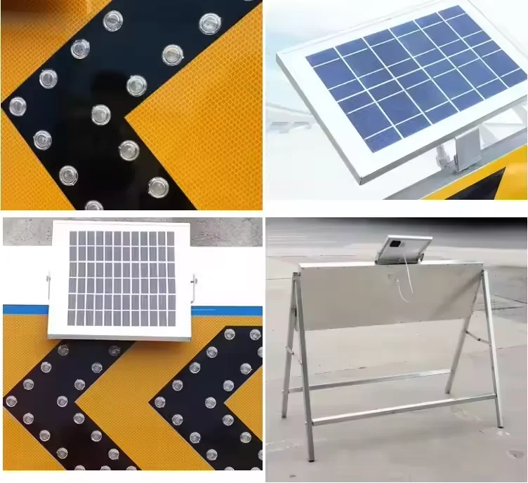 Solar LED Arrow Light Road Safety Warning Traffic Sign Signal Light Guide Turning Lights Led Arrow Boards
