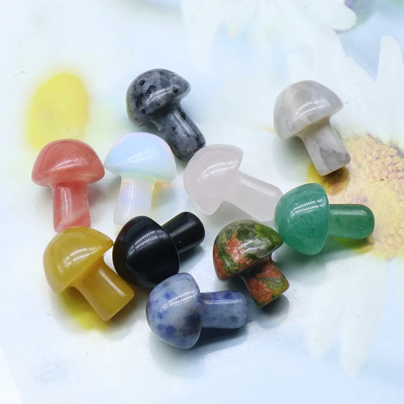 The latest gemstone mushroom crystal for park flowerpot or fish tank decoration