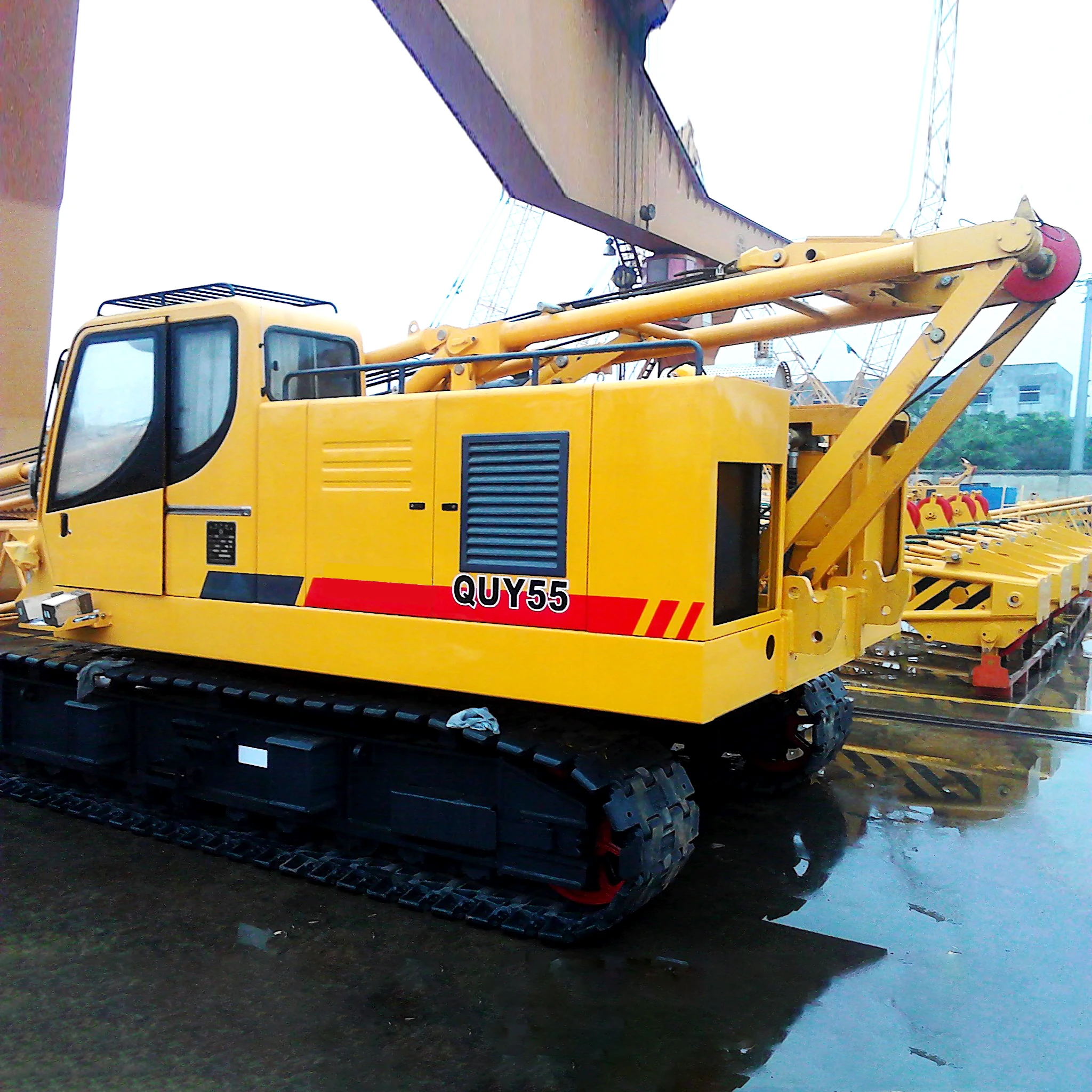 Boom 55 Ton Hydraulic Mobile Crawler Crane QUY55 within lifting machinery with high quality and reasonable price
