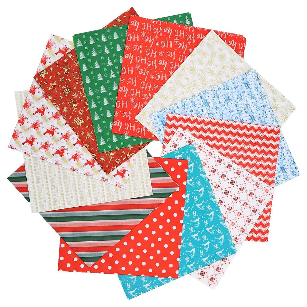 Customized Personalised Logo Recycled Gift Wrap Paper Coloured Christmas Tissue Paper for Packaging