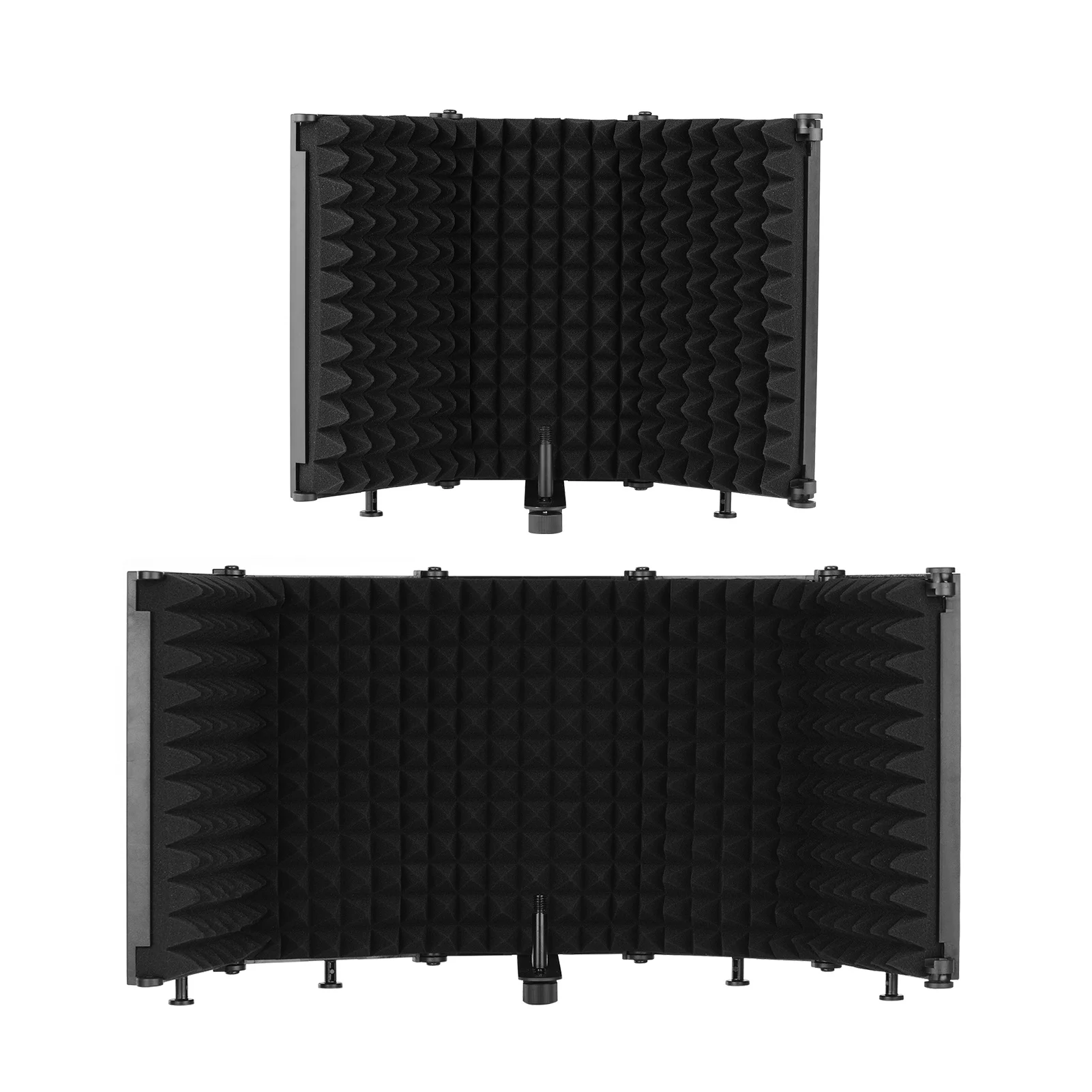 3 Panel Microphone Isolation Shield Portable Tabletop Absorbing Reflection Filter Soundproof Foam Studio