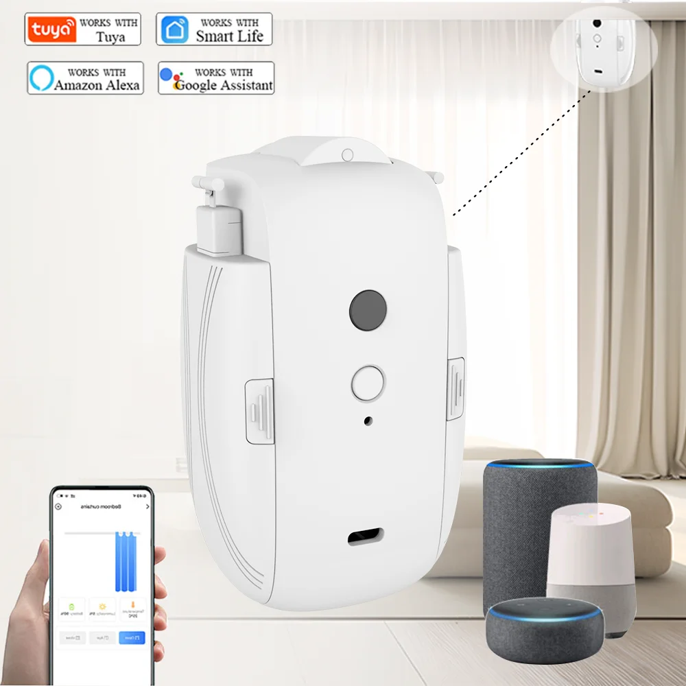 3 in 1 Smart Tuya WIFI Automatic Curtain opener Voice Control Electric Wireless Smart Home Curtains Robot