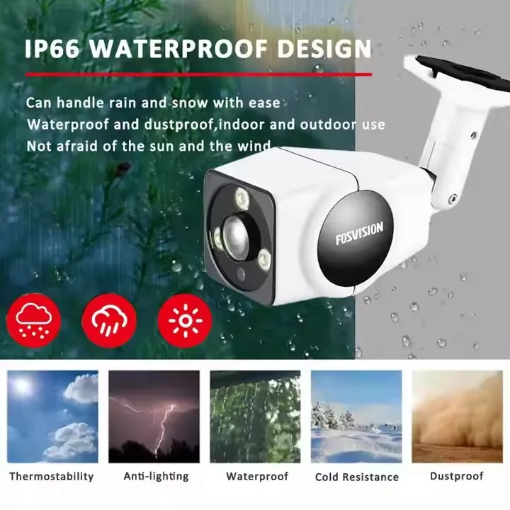 Fosvision Hd Video Surveillance 4K/8mp Ip Poe Camera System 4ch Poe Nvr Camera Kit Set 4 Channel Nvr Home Security Cctv System