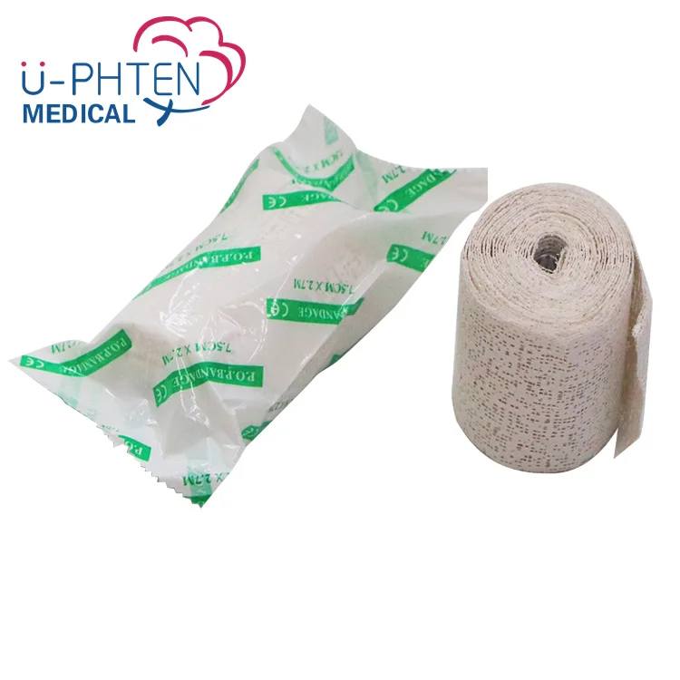 U-phten medical Pop Bandage Gypsum Plaster Of Paris Gauze Pop Bandage