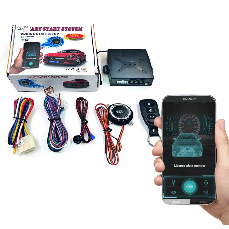 Best Selling Bluetooth With Phone App Universal Start Stop Rfid Immobilizer Car Alarm System Security Smart Phone App