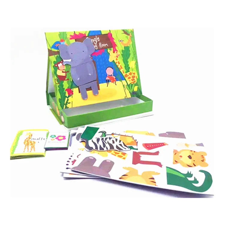 Magnetic Educational Toys Magnetic Puzzle Dress up Magnetic Mix and Match Game Learning Toys for Kids OEM Unisex