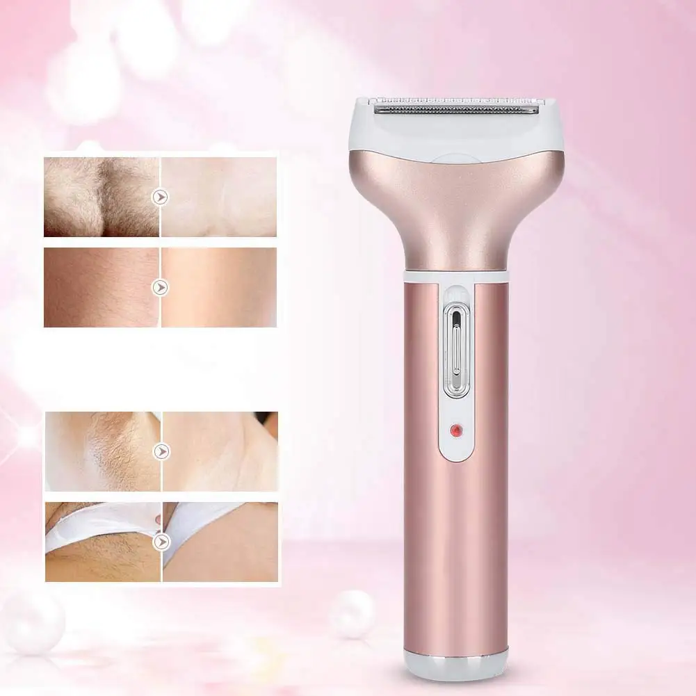 Portable 4 In 1 Lady Shaver Hair Removal Device Electric Nose Eyebrow Trimmer Washable Face Body Bikini Hair Scraper