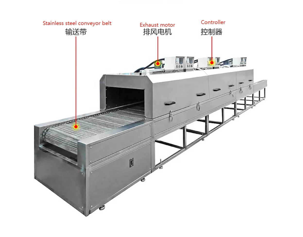 Automatic Industrial Tunnel Furnace Dryer Kiln New Condition Conveyor Drying Furnace with Core Motor & Pump Components