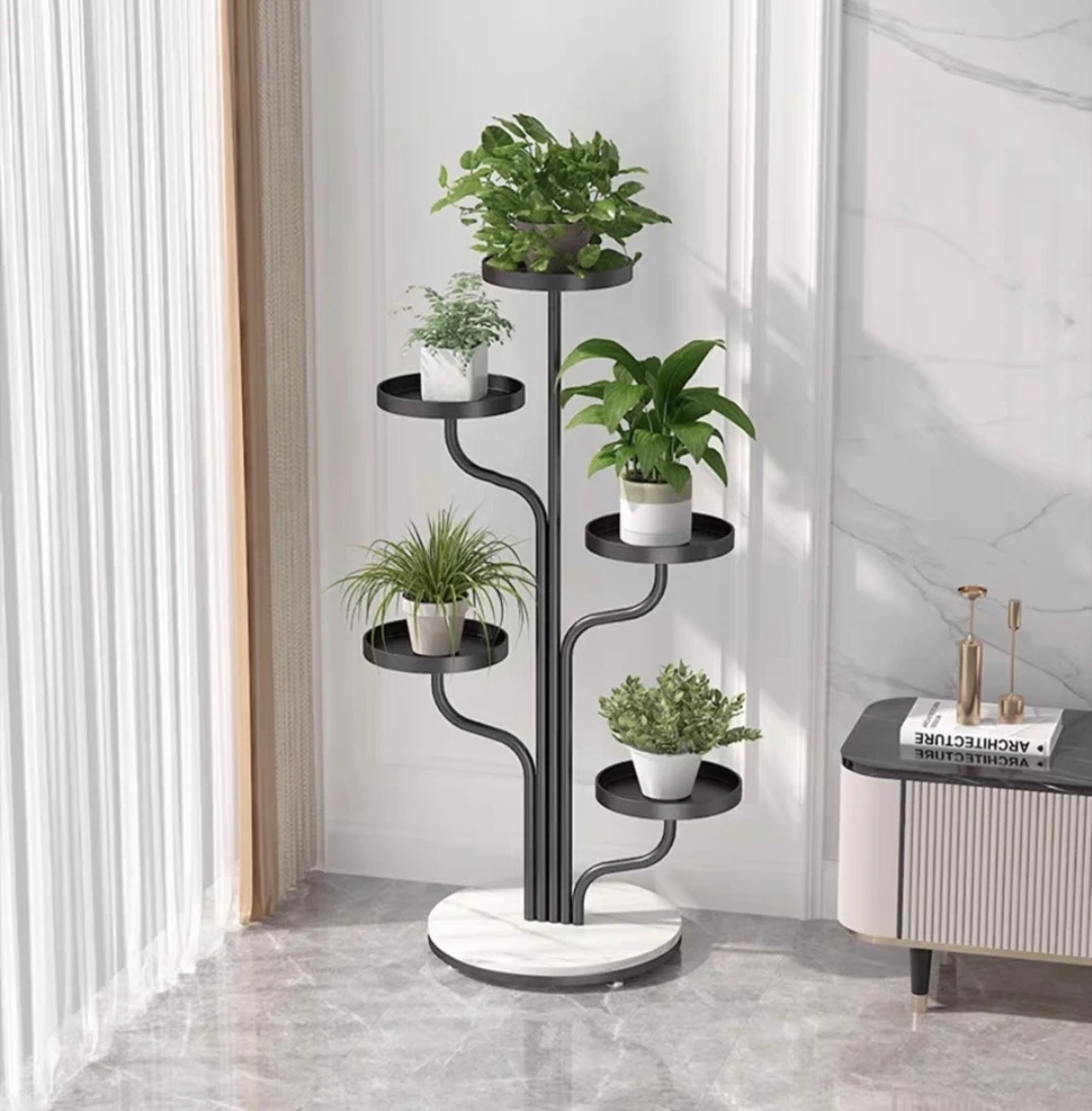 Metal Flower stand Wholesale Indoor balcony iron metal Flower Pot Plant display Stand gold racks for plants Metal Flower stand