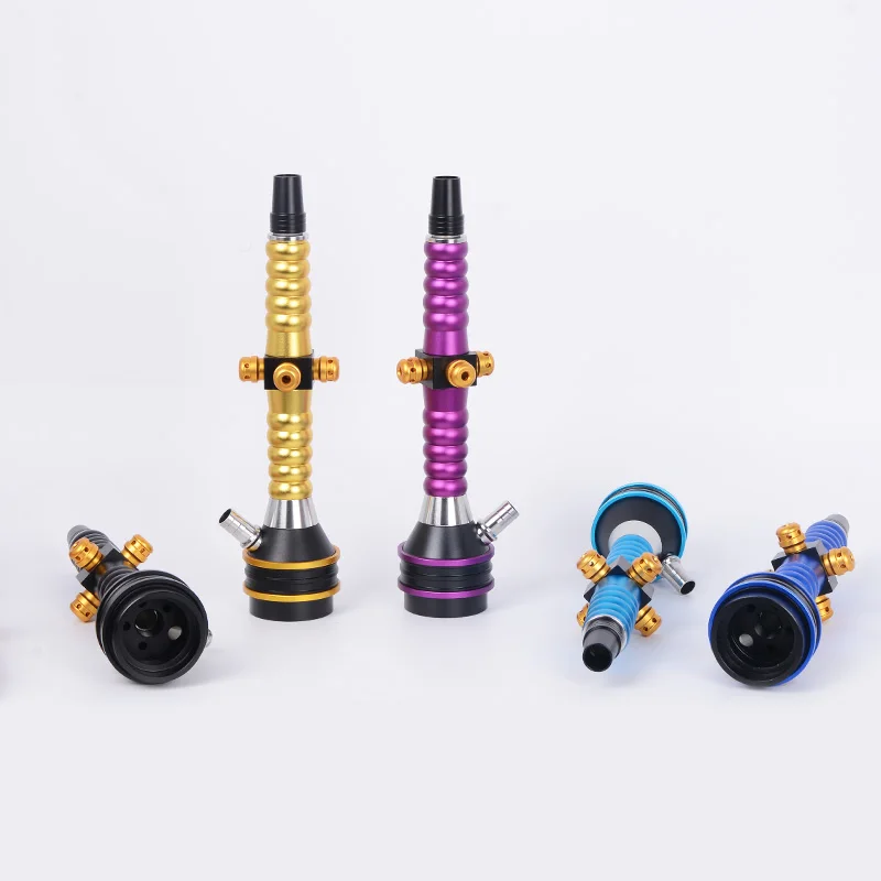 Factory Price Luxury Russian Portable Sheesha Hookah Aluminum Alloy Shisha Hookah Full Set